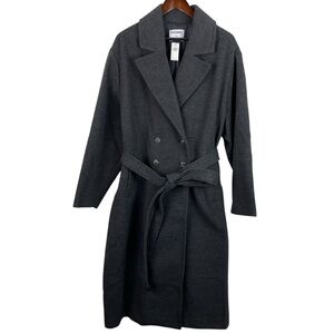 Old Navy | Heather Gray Oversized Belt Tie Long Coat New